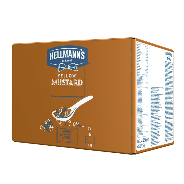 Hellmanns Yellow Mustard 3x2,5 Kg Beutel
