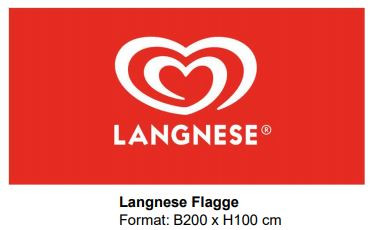 Langnese Flagge 200x100cm